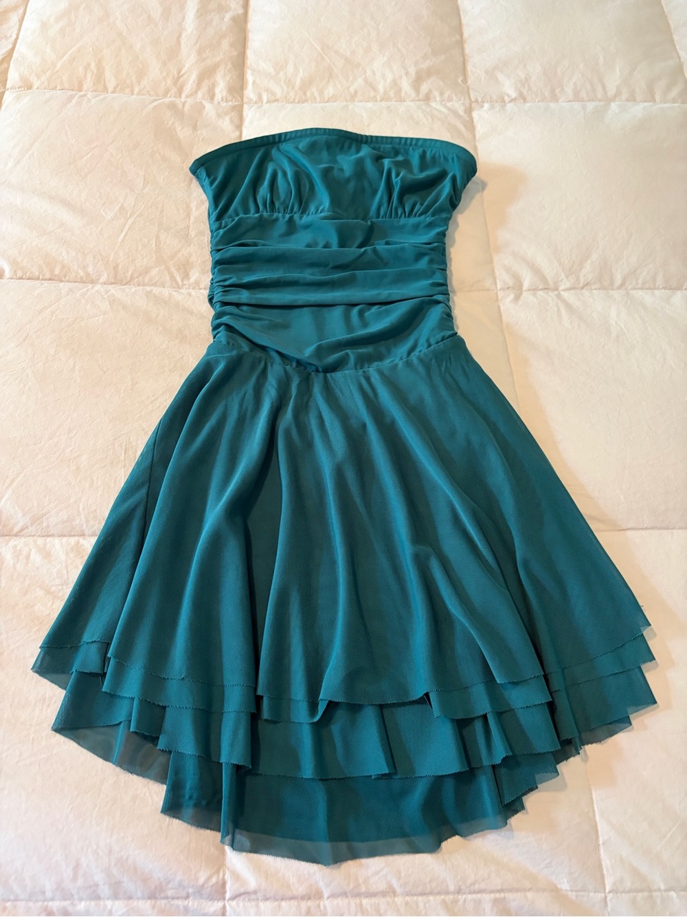 Lucy in the Sky Teal Strapless Fit-and-Flare Skater-Style Dress